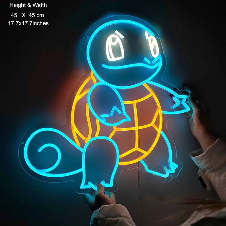 product neon sign led light custom decoration hand crafted wall hangings home decor decor pikachu  gengar squirtle bulbasaur charizard-5