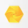 9.5cm golden hexagon