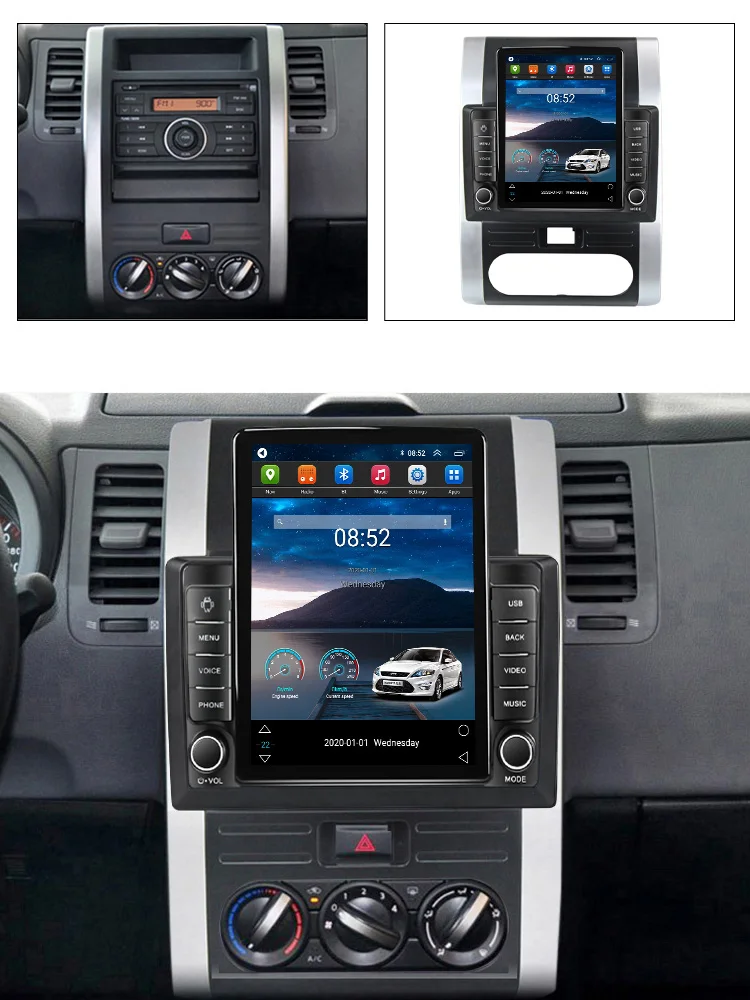 Navifly Android 11 Tesla 8 128GカープレイオートラジオforNissan X-Trail 2007-2015 DSP  RDS GPSdvdプレーヤーオートオーディオシステム