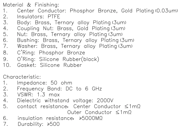 product top performance ptfe 13 max coaxial connectors rf n female clamp for mp hyperflex5 cable-7