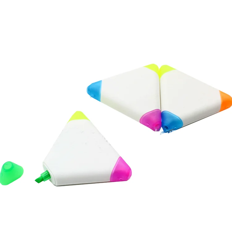 Promotional Custom LOGO 3 Colors Triangle Highlighter