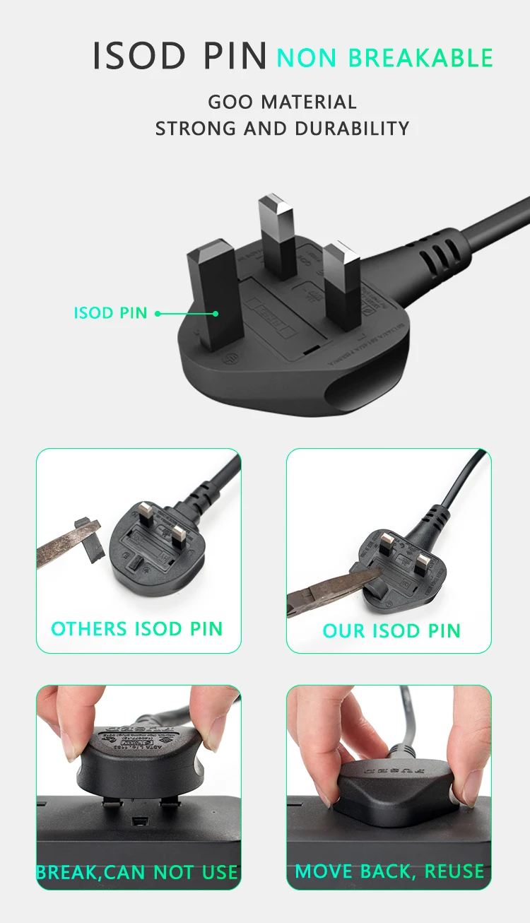 Gcc Plug BS1363 Fuse Plug UKCA SS145 GCC Singapore KSA UK 3 ISOD