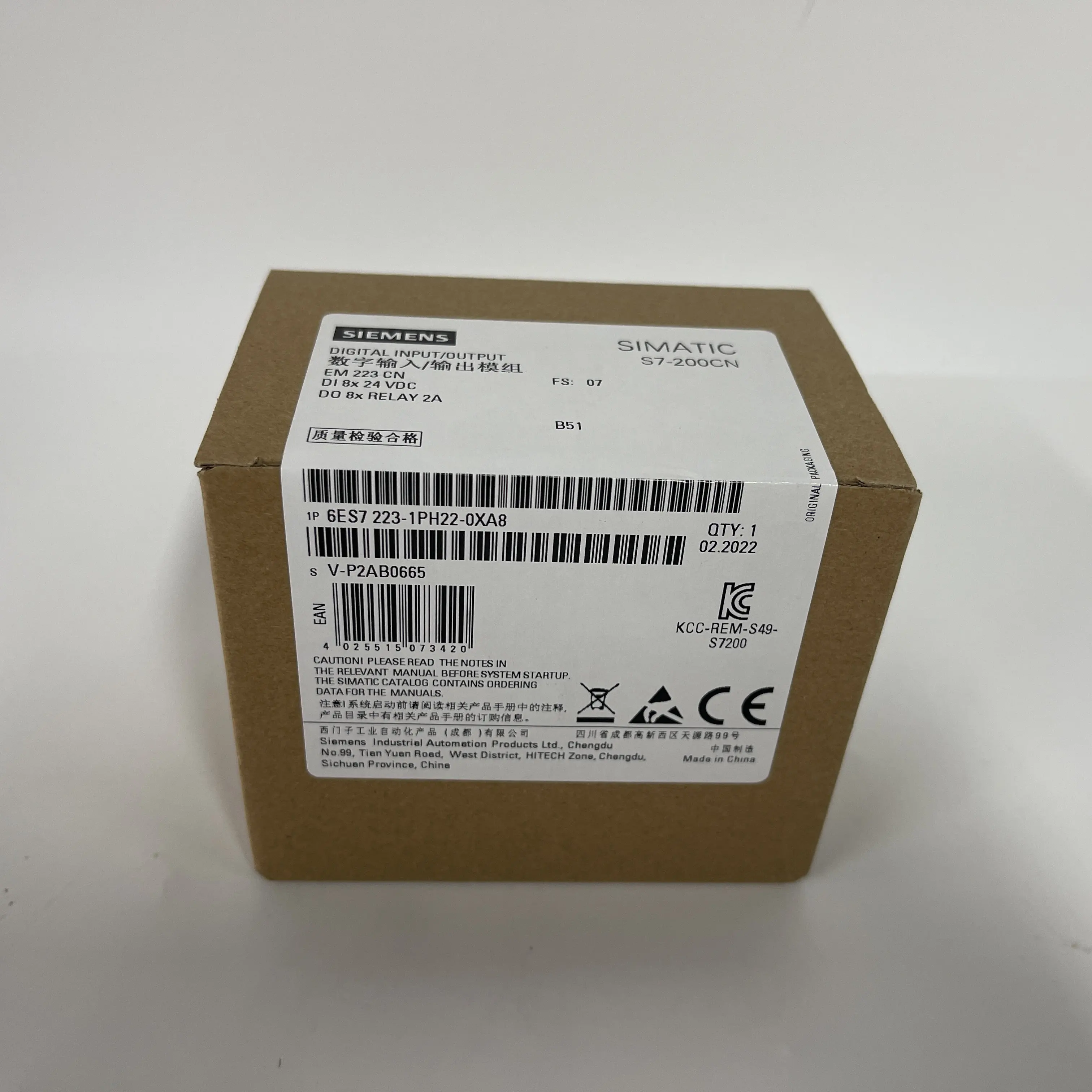 Siemens Digital Input/Output Module 6ES7223-1PH22-0XA8 Siemens Digital Input/Output Module 6ES7223-1PH22-0XA8