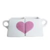 Pink Heart Cup White