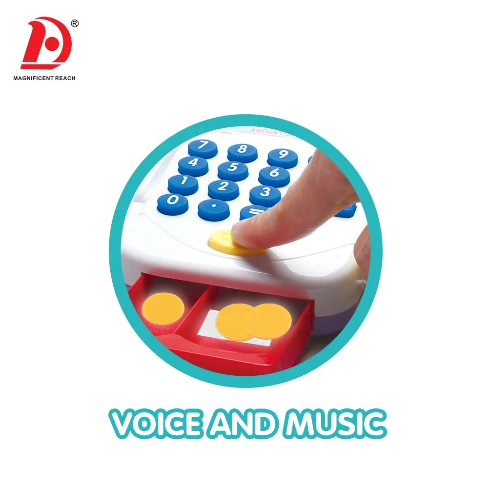 HUADA оптовая продажа высококачественный пластиковый Интеллектуальный игрушечный кассовый аппарат для супермаркета