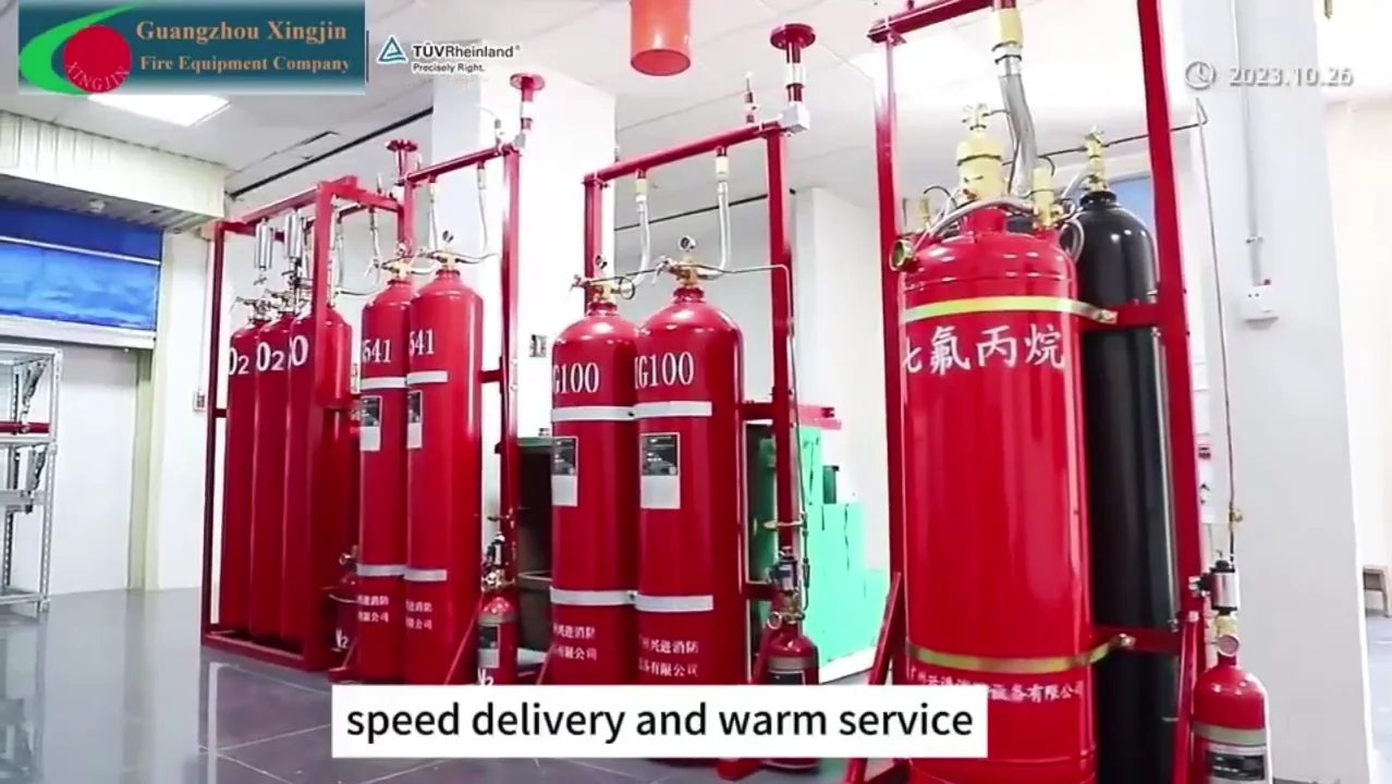 Ig100 100% Pressurized Nitrogen Inert Gas Fire Suppression System Fire 