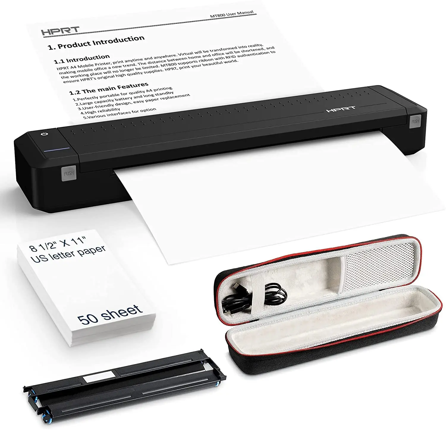 HPRT MT800 impresora portatilBluetoothポケットフォトドキュメント 