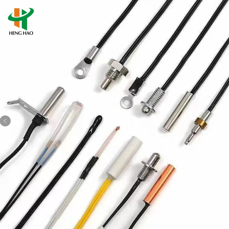 Steel Head NTC Thermistor Temperature Sensor with B25/85 2 Wire and 3 Wire Options for Car Refrigerator