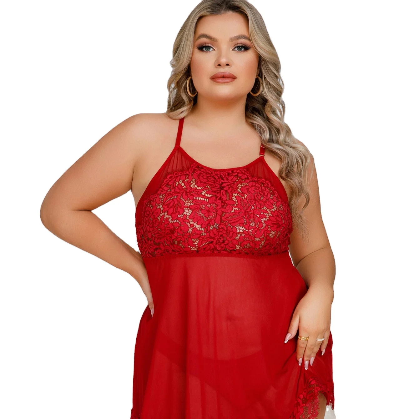 Temptation Examples: Sexy Night Dress Plus Size Dessous Kleid