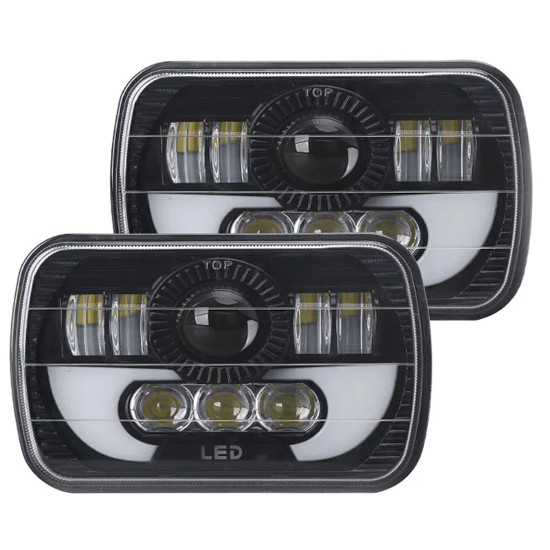 Shkalacar 2 Pezzi Fari LED Per Auto Da 7 Pollici, Faro Auto 7x6 5x7