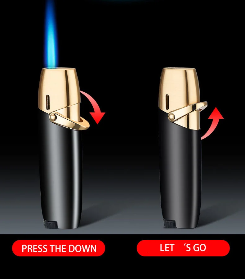 Debang Slide Lighter Gas Butano Jet Torch Cigar Wind Proof Lighter