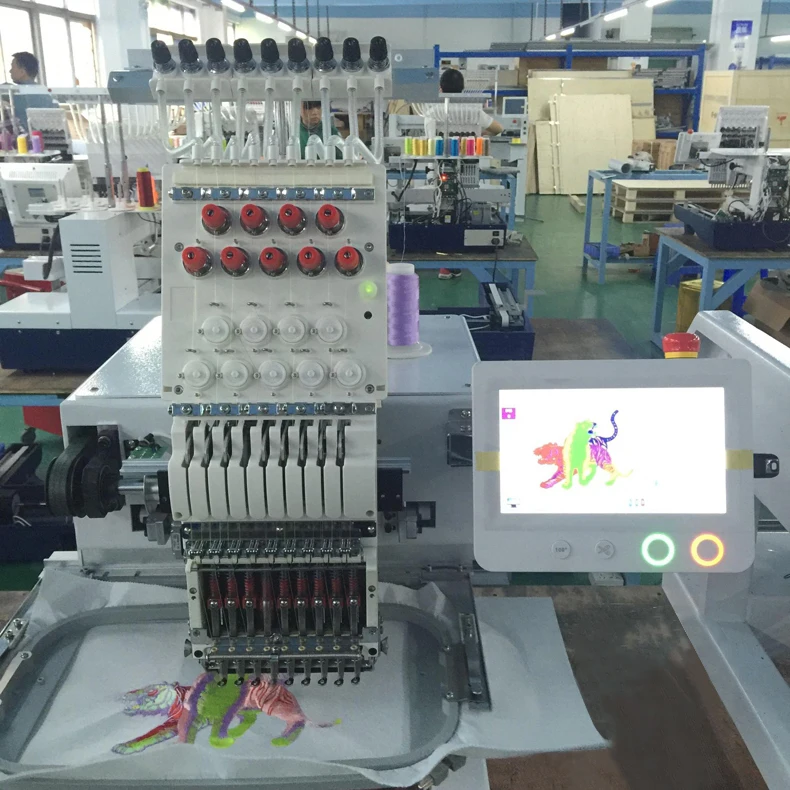 Spring Brand 1 Head 12 Pins Type Computerized Embroidery Machine