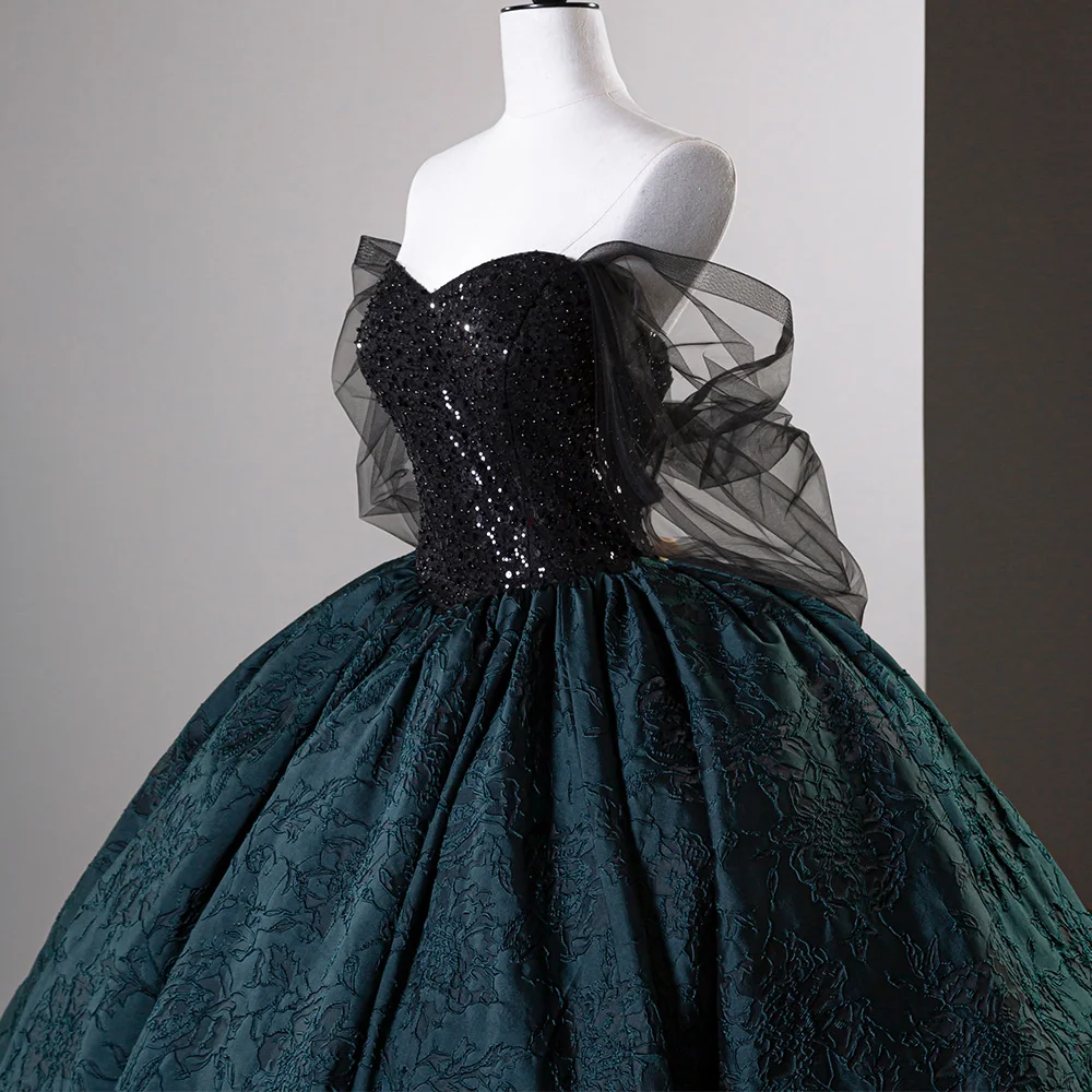 Customized Formal Ball Gown Evening Dresses Printing Dubai Arabic Beads  Prom Gowns Sparkly Graduation Dress Sfy19