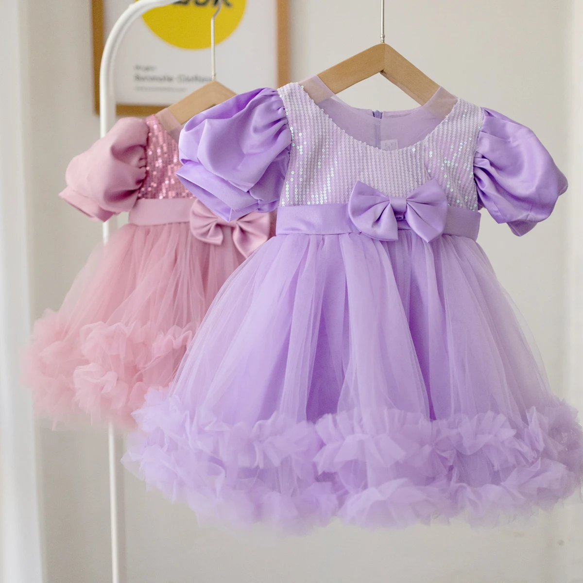 Toddler Tulle Dress With Bow Boutique Fairy Puffy Toddler Dress For ...