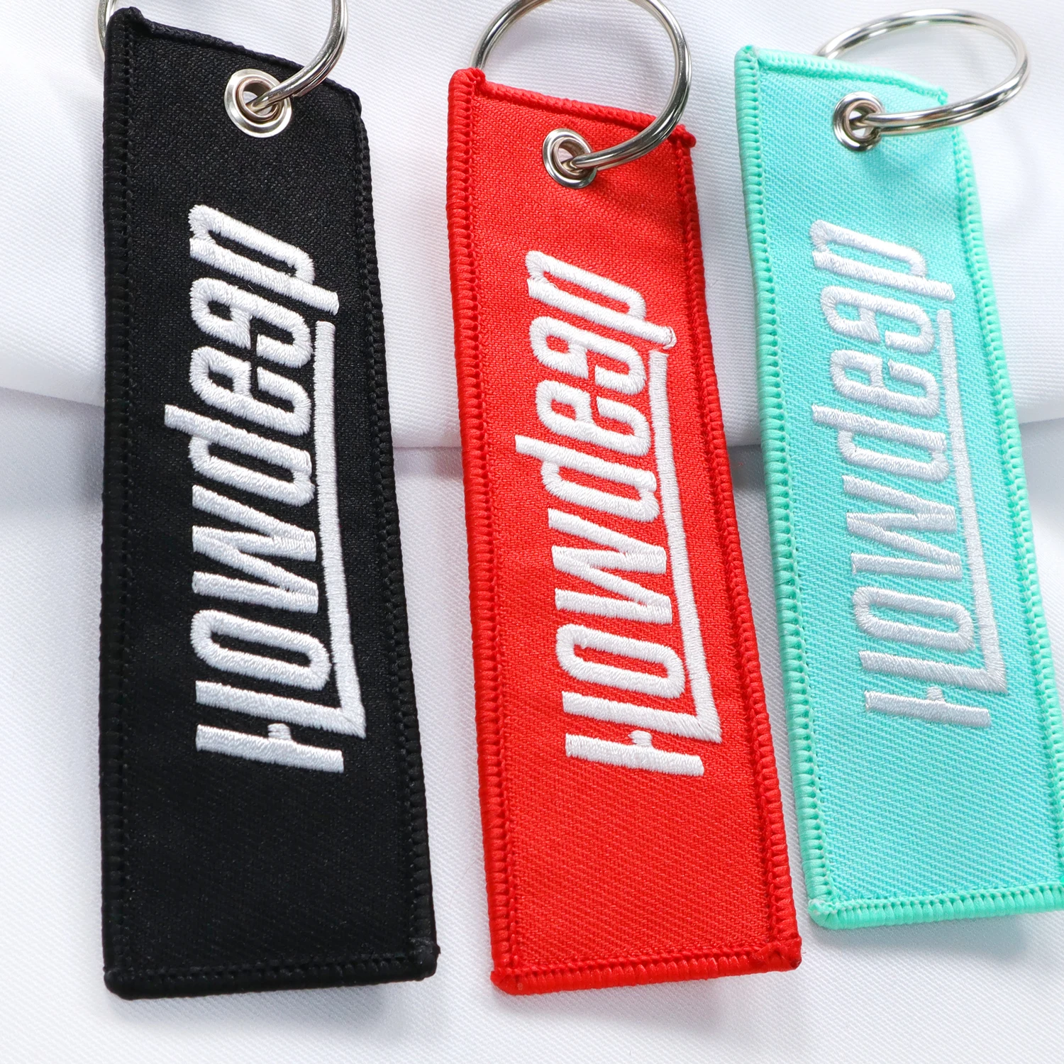 Personalized Embroidery Keychain Custom Letter Logo Promotional Gift ...