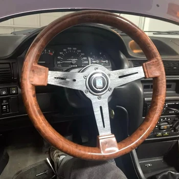 ABS   wood Steering Wheel Racing  Sports  Auto Steering Wheel 14inch 350mm Mahogany Modified Aiming Circle