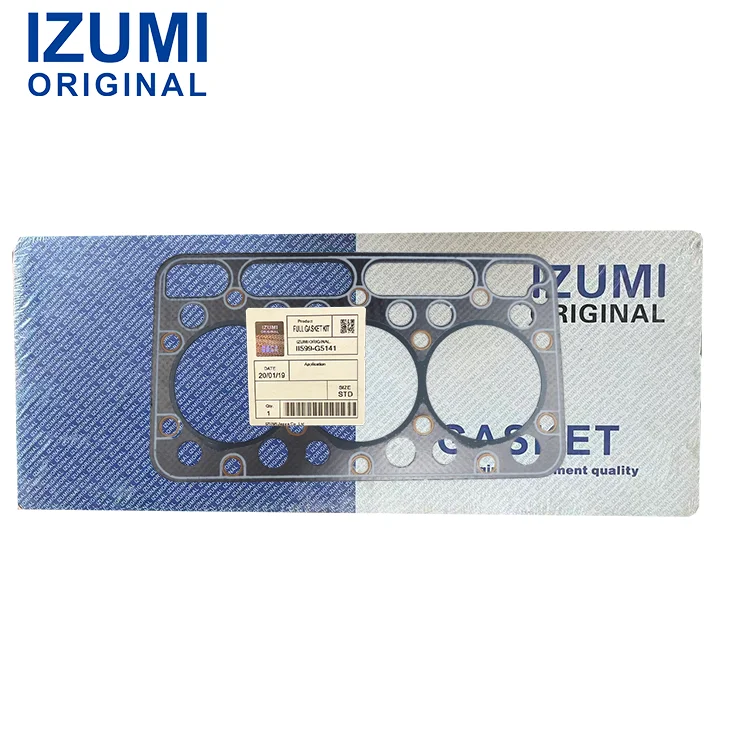 مجموعه‌ی درزبند سر موتور ایزومی اصلی مدل D1803، شماره‌ی قطعهٔ ۱G750-03312 یا ۱G75003312، قطعات موتور دیزلی برای کوبوتا