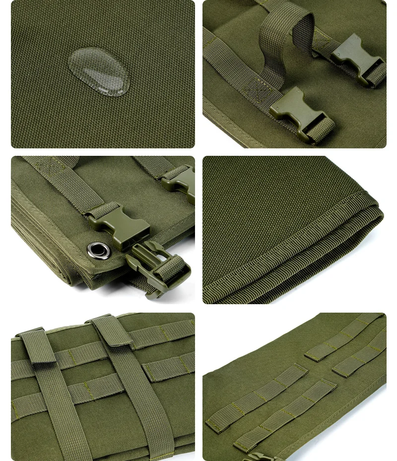 JSH Tactical Prone Padded Roll-Up Picnic Shooting Mat Molle Range Gear for Hunting Training Personal Defense Equipment