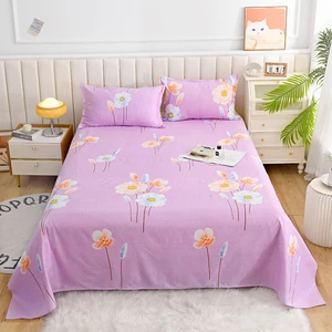 Wholesale Organic Microfiber  Polyester 4pcs Bedding Sheet Set  king Size Breathable for Home Hotel