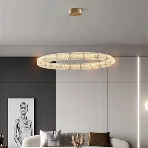 Modern Simple Luxury Ring Chandelier Designer Atmosphere Pendant Light for Living Dining & Bedroom Villa Pendant Ceiling Light