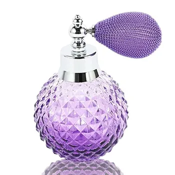 Luxury  Round Empty Fragrance Bottle Refillable 100ml Spray Crystal Perfume Bottle with Airbag