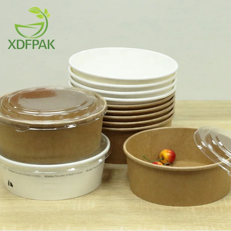 Original Factory Customized Single Wall Paper Salad Bowls with