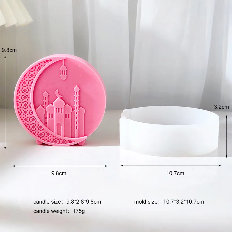 Ramadan Moon Silicone Mold for DIY Moon Lamp Handmade Resin Cement Gypsum Concrete & Aromatherapy Candle Mold-Cake Tools supplier