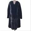 Cappotto in Pelliccia di Visone Nero a Pannelli
