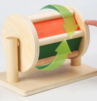 High Quality product Wooden textile drum wooden toys educational kids educational toys learning children with ce and cpc
