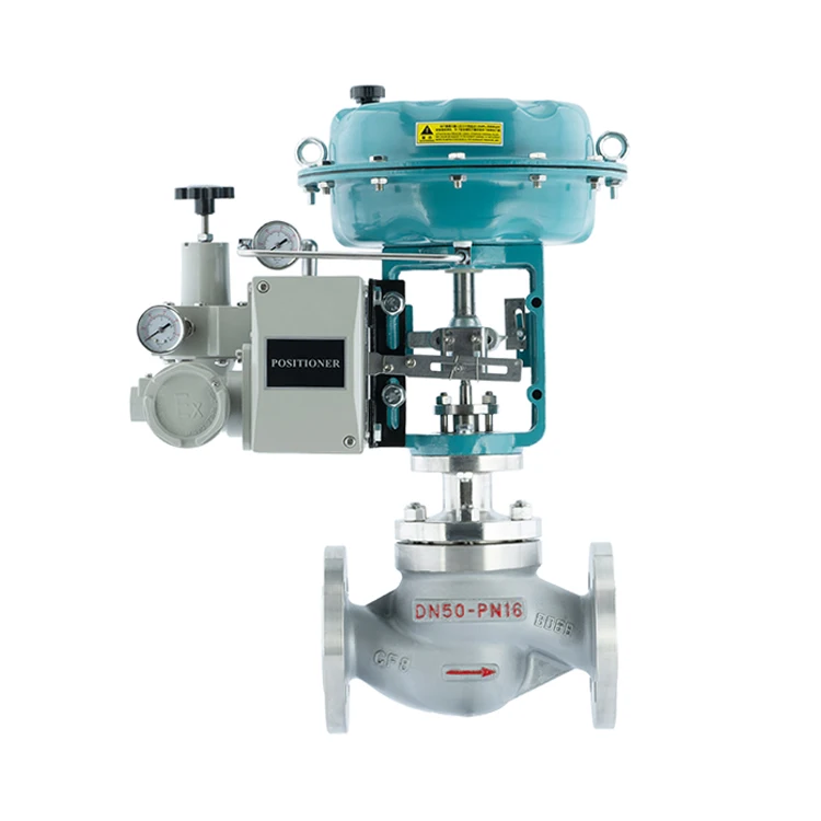 Factory Directly Sells DN20 Operated Pneumatic Diaphragm Single Air Control Steam Global Valve with Positioner