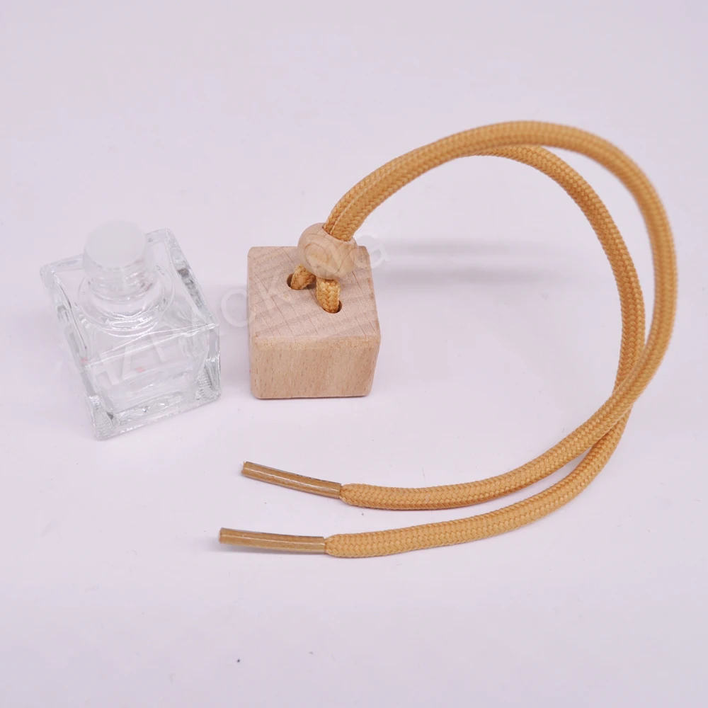 8ml Empty Square Shaped Diffuser Bottle Car Perfume Bottles Hanging Car Air Freshener for Car Diffuser Use