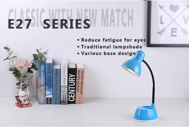 Hot Selling Home Study Metal Lampshade LED Children Study Small Table Lamp Reading Lamp