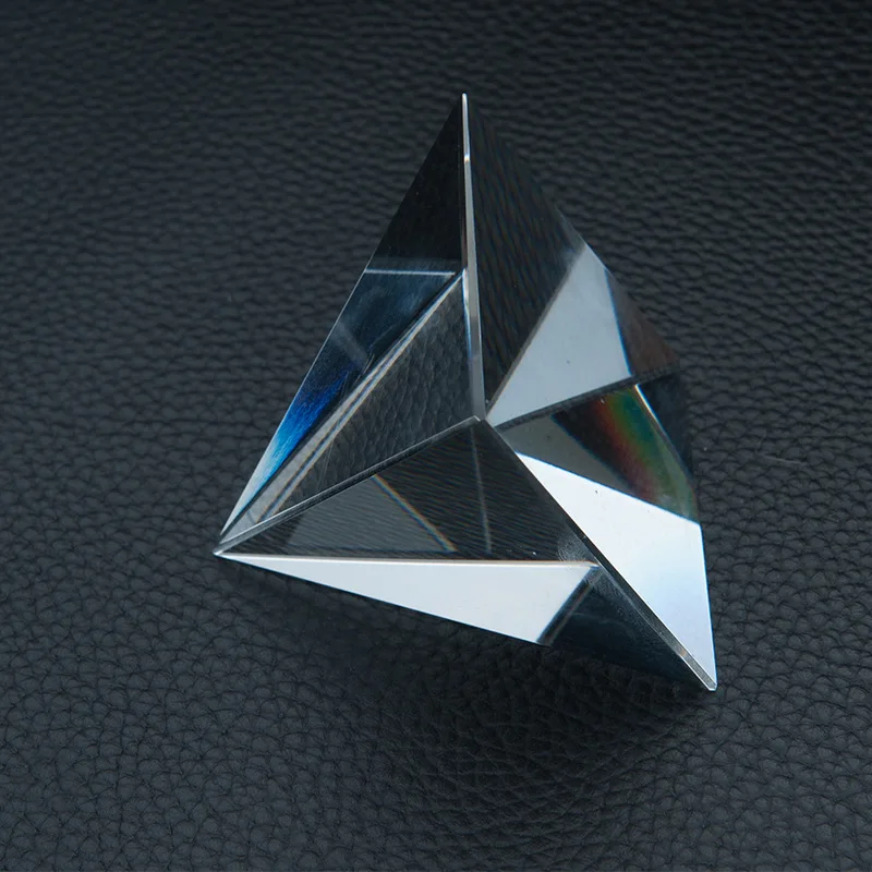 Honor of Crystal Top Quality Polyhedron Clear Glass Blank Pyramid Prism Optical Crystal Pyramids Paperweight Ornament