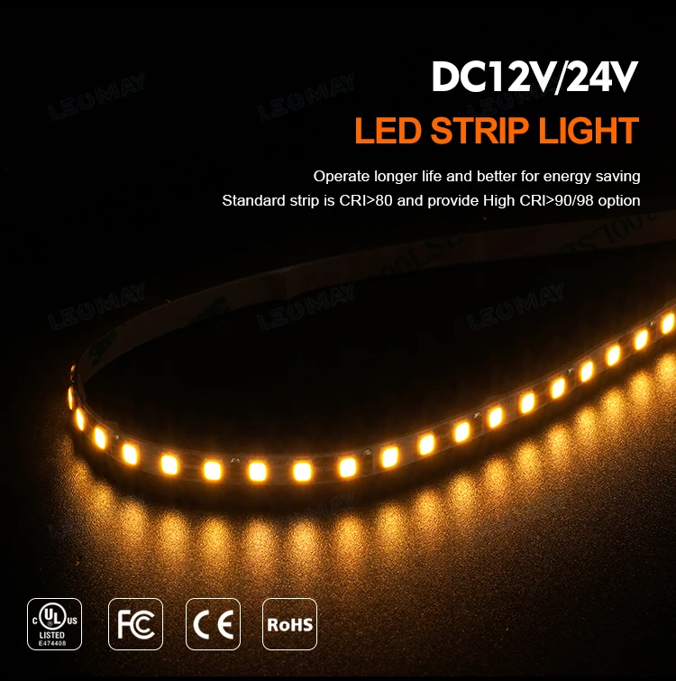 Factory Direct Sales Home Decor LED Light Tape SMD2835 12V 5mm IP20 Flexible LED Light Strip manufacture