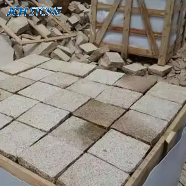 G682 Yellow Granite Cobble Stone - Durable Paving Solutions