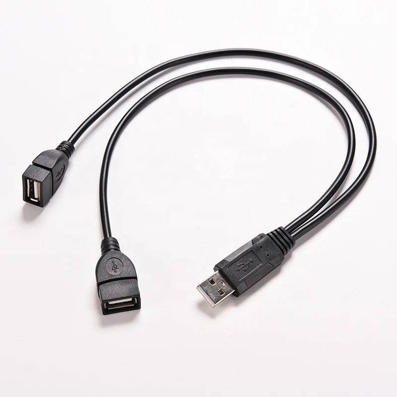 Wholesale USB 2.0 A 1 male to 2 Dual Female Data Charging usb splitter Cable m.alibaba.com