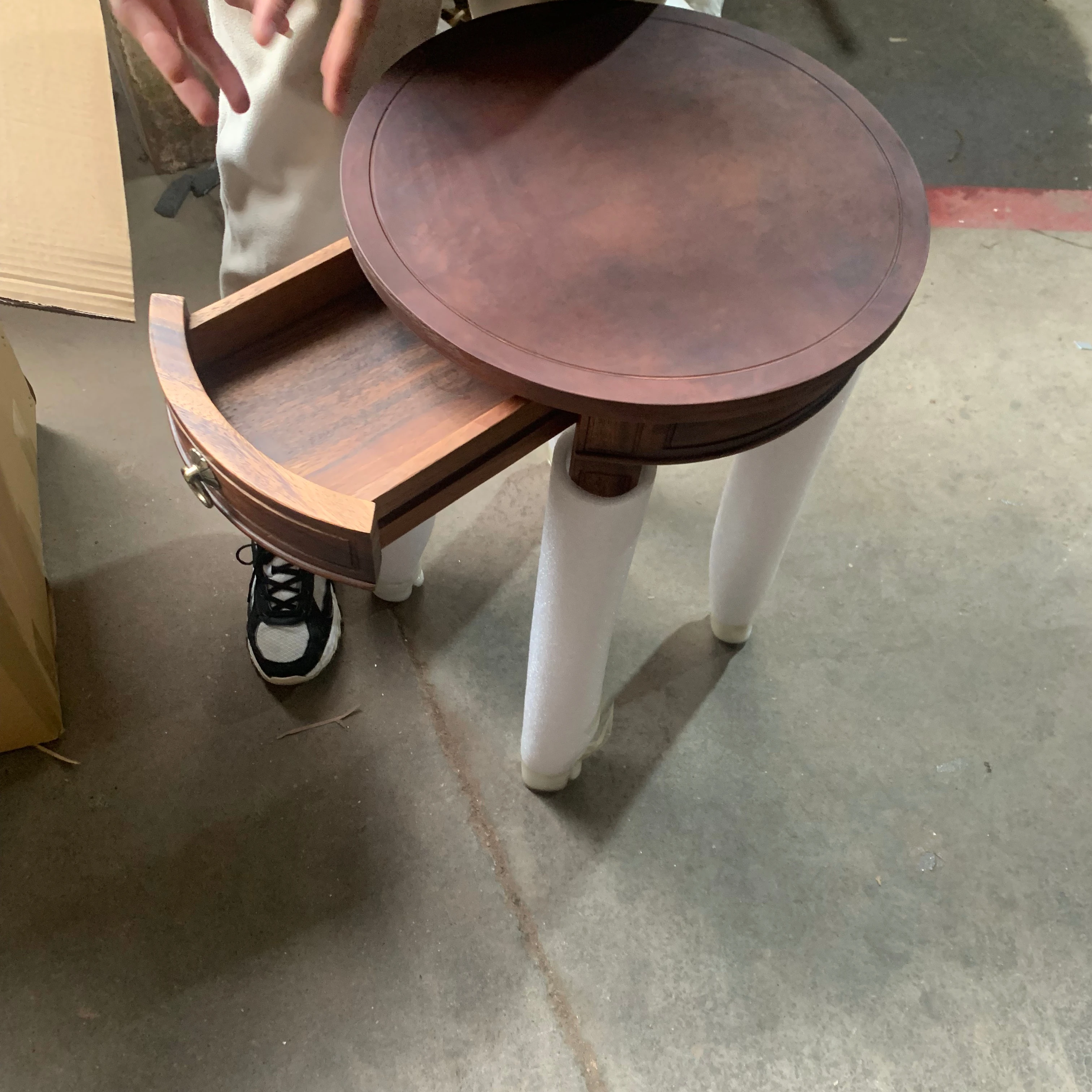Solid Wood Home Modern Simple Foldable Living Room Bedroom Small Bedside Table Drawer