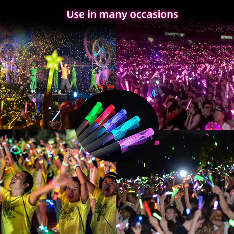 Customized Logo Aluminium Promotional Saber Led Acrylic Stick Luminous