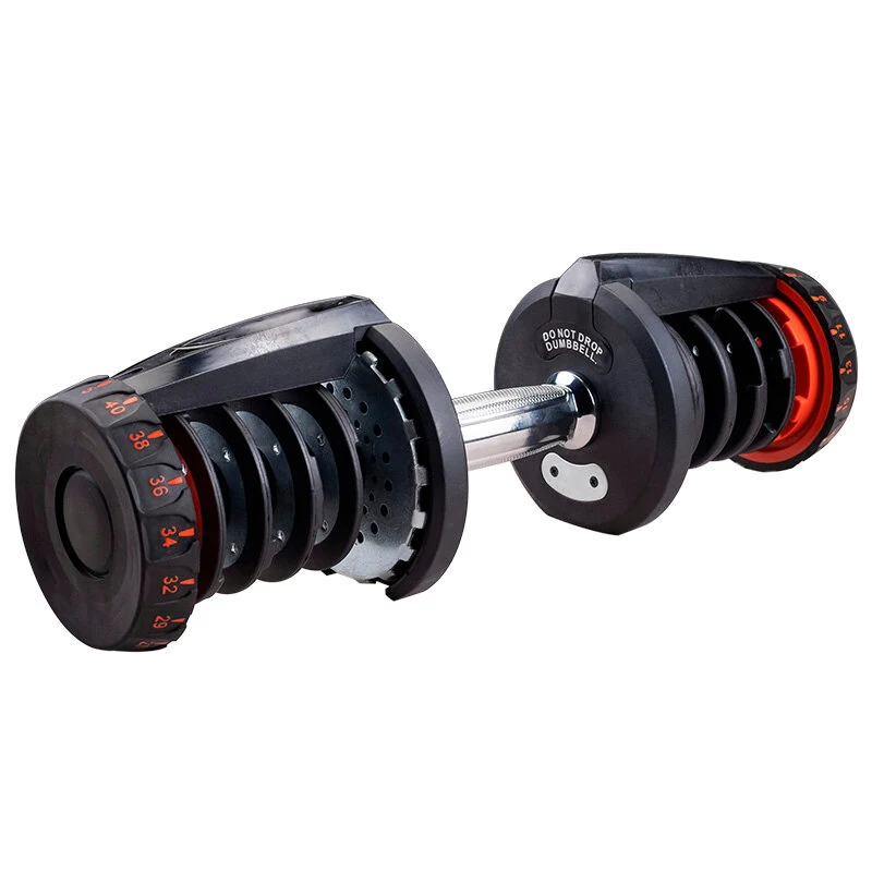 MKAS Free Adjustable Weight Dumbbells Set Steel Rubber 40 Kg 90 Lbs for Home 1Kg Increment 90Lb 40Kg Set Adjustable Dumbbell