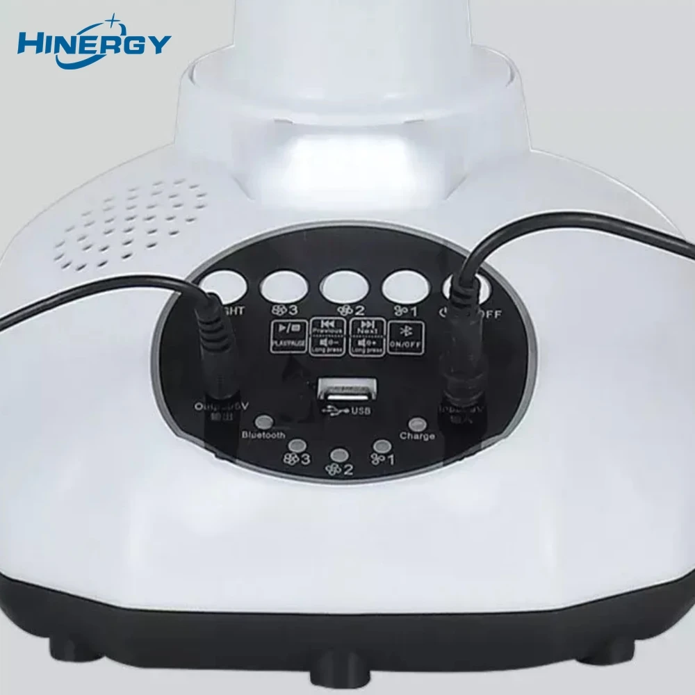 Wholesale 12 Inches Brushless Rechargeable LED Light Solar Fan with Multi-Function Music Competitive Price