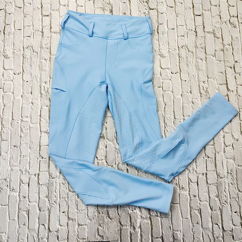 Legging D'équitation Femme Harry's Horse EQS Champagne - Blanc - Taille 36 - Full Grip Wit