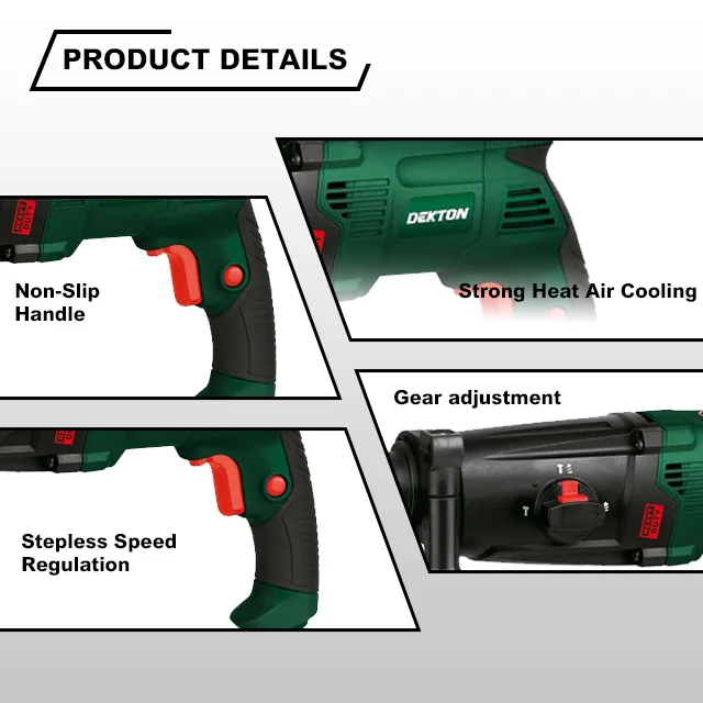 Dekton-A2603R-800W Professional 26mm Rotary Hammer details