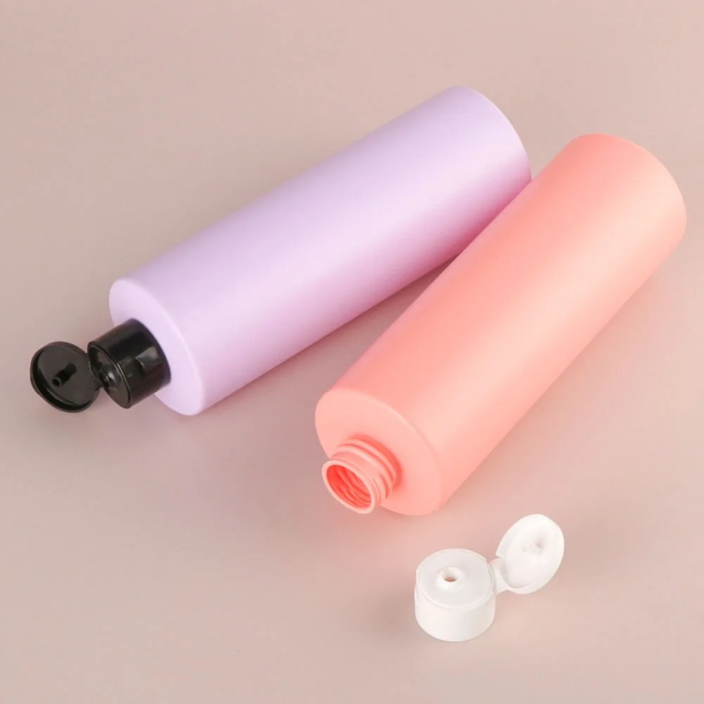 New Cosmetic Packaging HDPE Plastic Bottle Luster Round 400ml Shampoo Hair Care Bottle