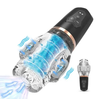 Male Sucking Masturbator Telescopic Rotation Men Sex Toy Tpe