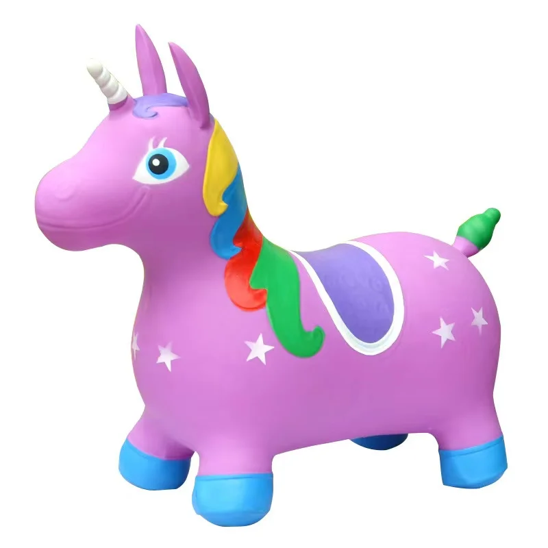 New Arrive Inflatable animal horse  jumping bouncing unicorn toy with flash musical