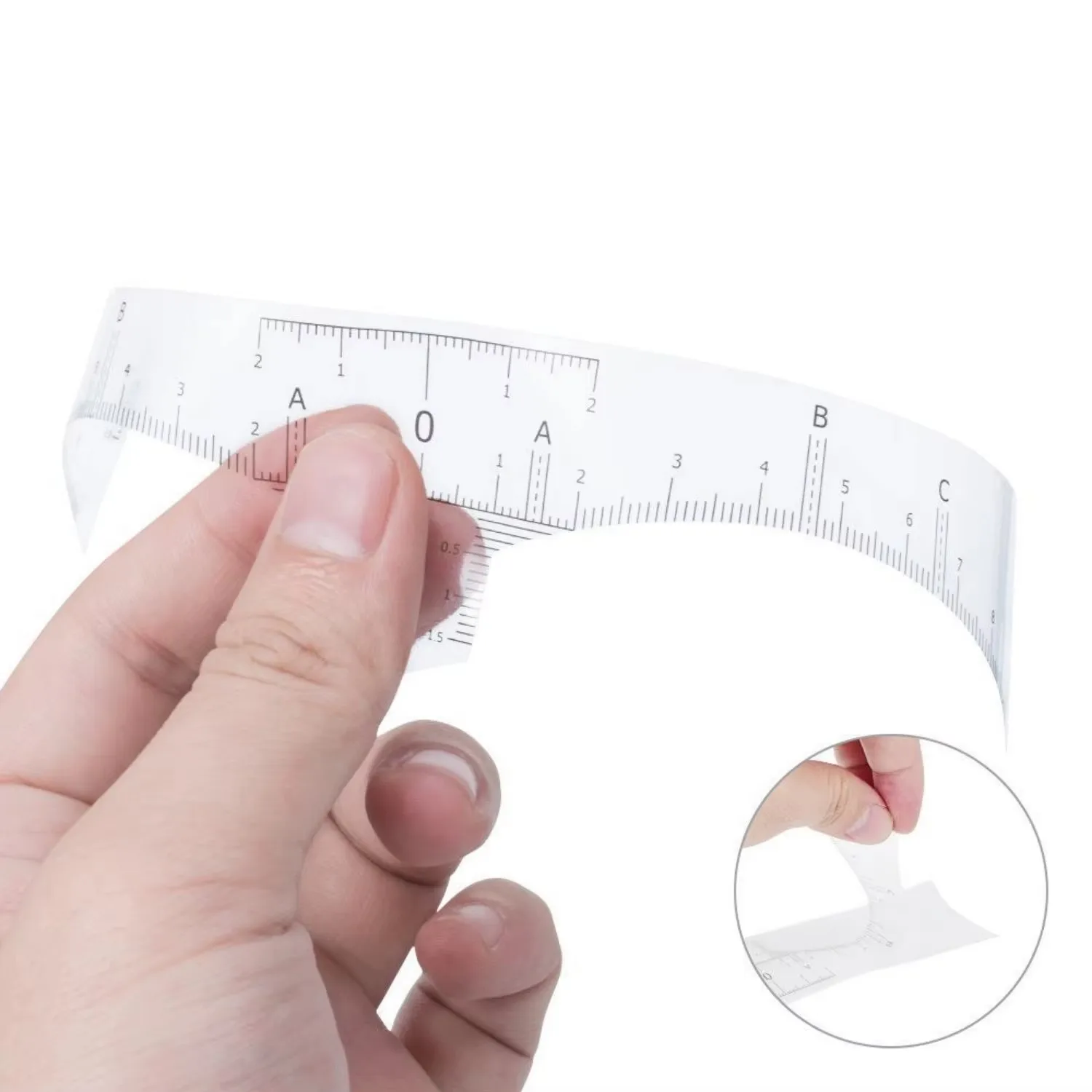Sticker Brow Ruler 50PCS Eyebrow Ruler Sticker Microblading Disposable Adhesive Eyebrow ...