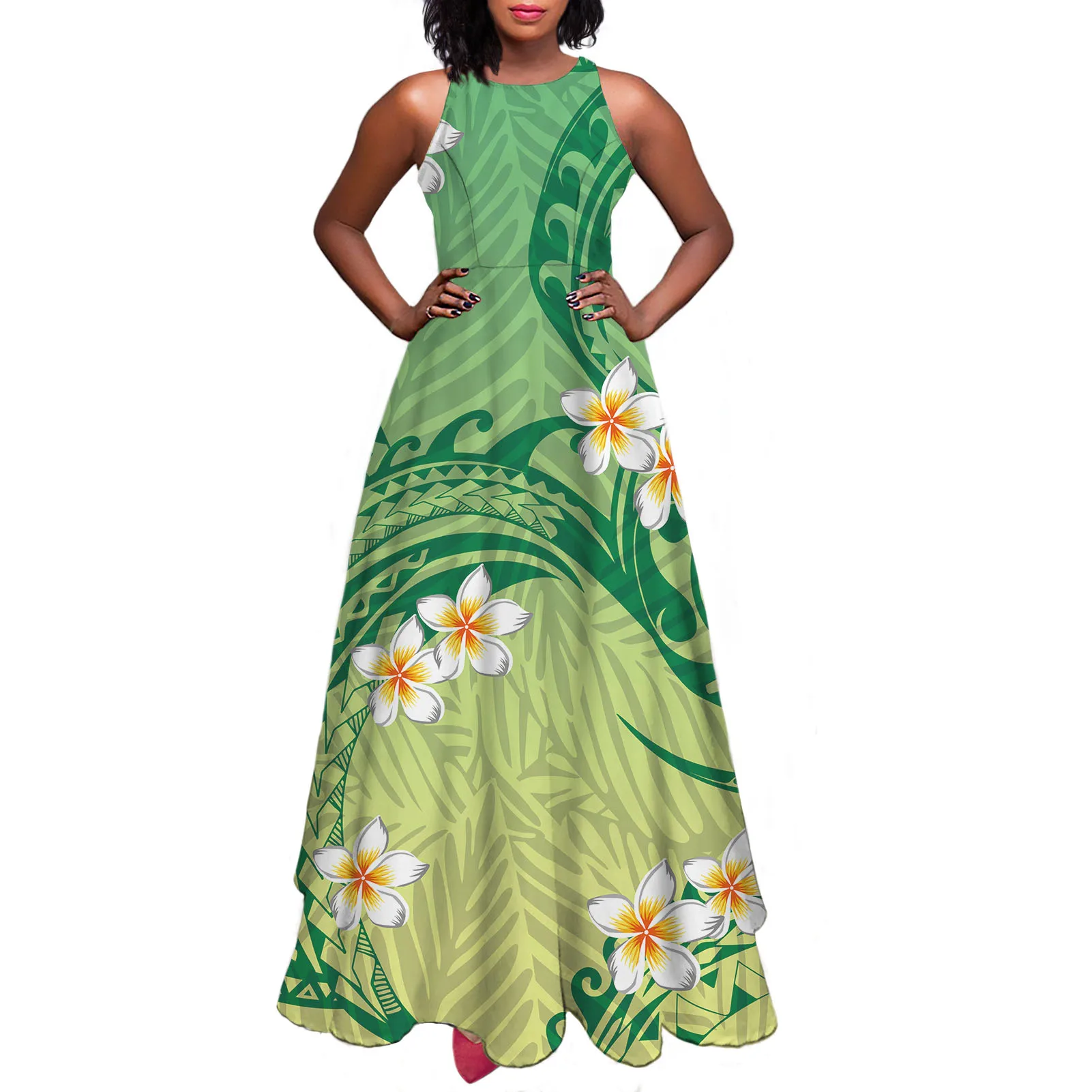 Polynesian Samoan Tribal Plumeria Pink Design Women's Evening Dresses Polynesian Samoan Tribal Plumeria Pink Design Women's Evening Dresses