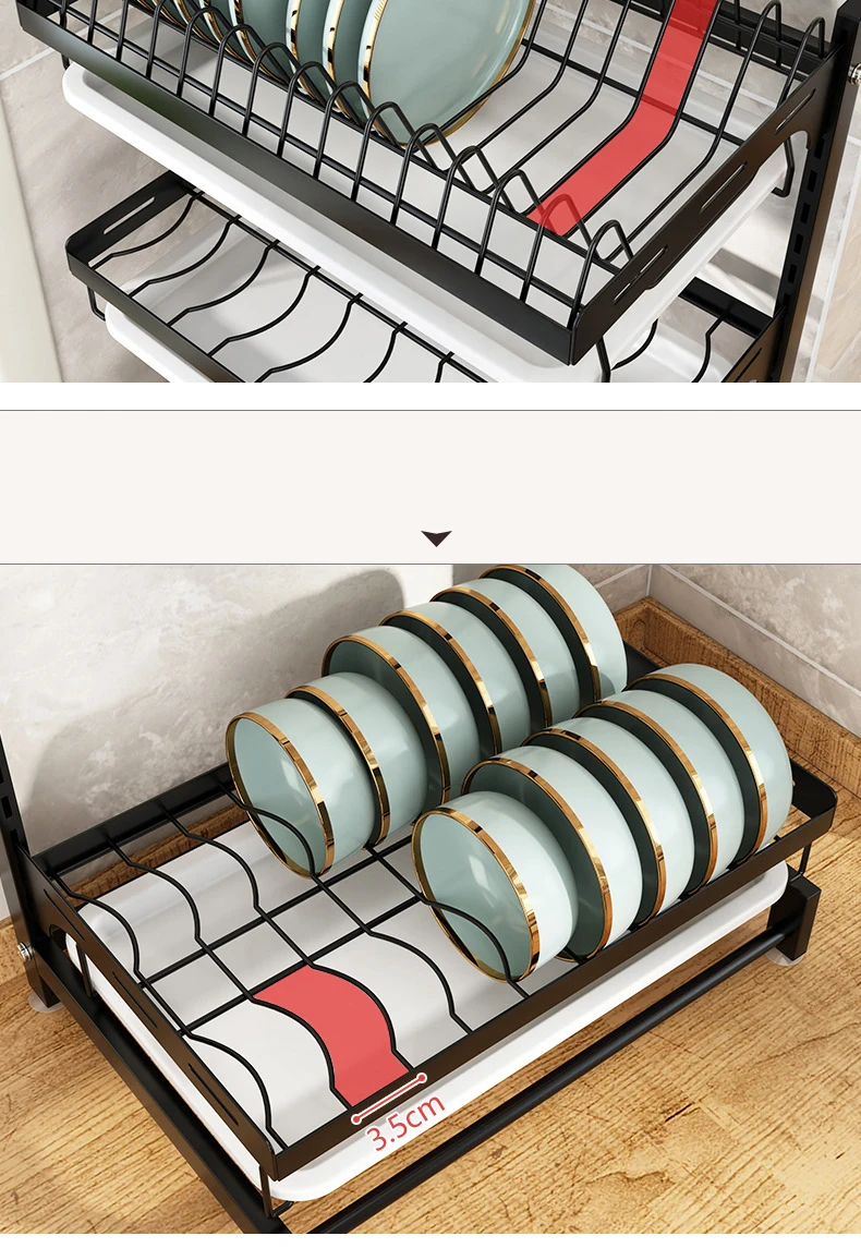 Bowl Wall Mounted Kitchen Over The Sink Dish Rack Dish Racks Hanging Sink Kitchen Accessories Storage Holders & Racks Household details