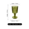XR635 Green sunflower design wine glass goblet