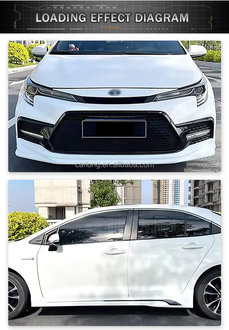 Car Bodykit For Toyota Levin 2019-2023 Front Lip Rear Lip With Brake ...